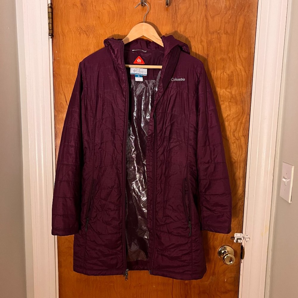 Purple Columbia Mighty Lite Hooded Omni-Heat Jacket Size S Women's